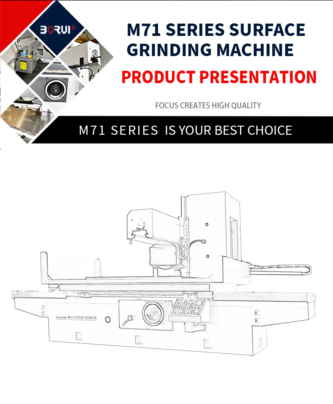 M7170 High Precision Universal Flat Grinder Metal Surface Grinding Horizontal Machine