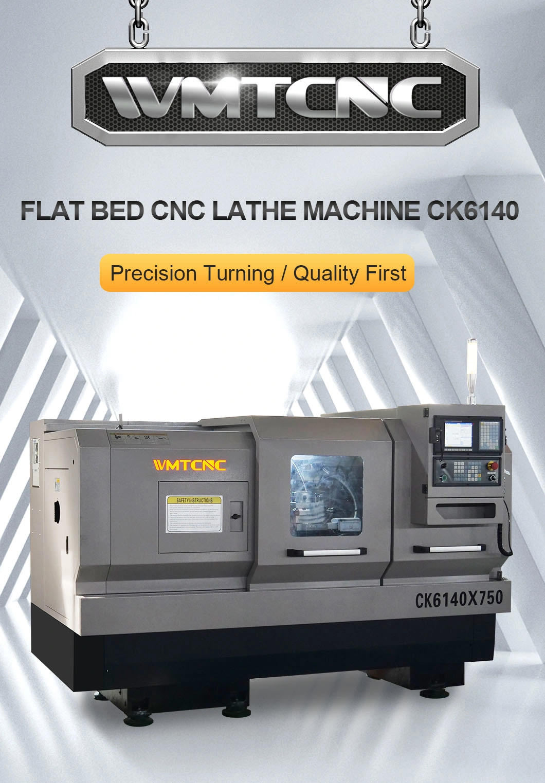 WMTCNC CK6140/750mm high speed cnc turning metal machine precision lathe machine