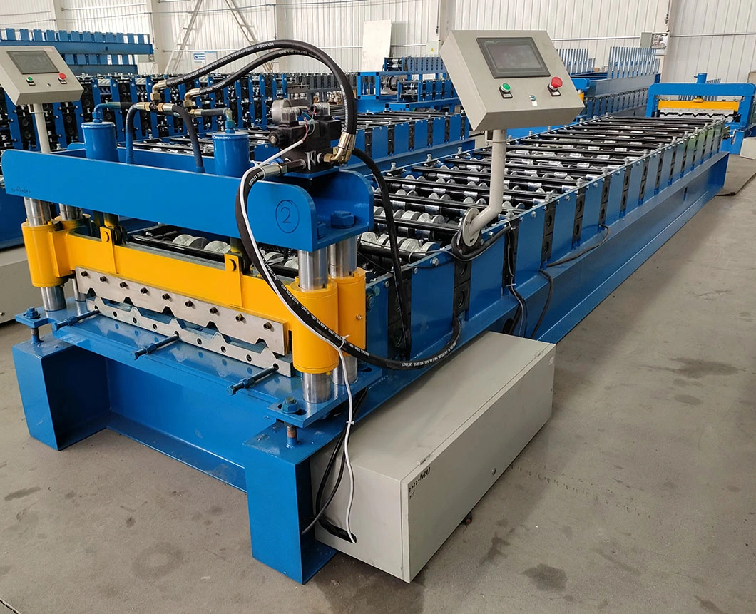 Galvanized Steel Metal Iron Trapezoid AG Panel Metropole 5 Gutters Tr4 Ribtype PV5 Longspan Chromodek Ibr Roof Roofing Cold Roll Forming Machine