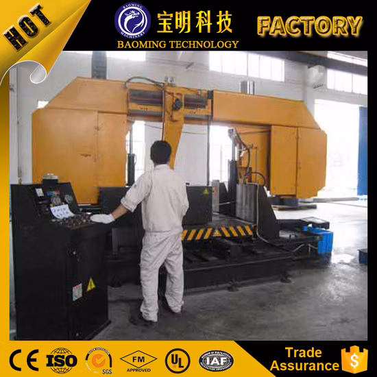 Ce Horizontal Double Column Hydraulic Automatic CNC Band Saw Machine